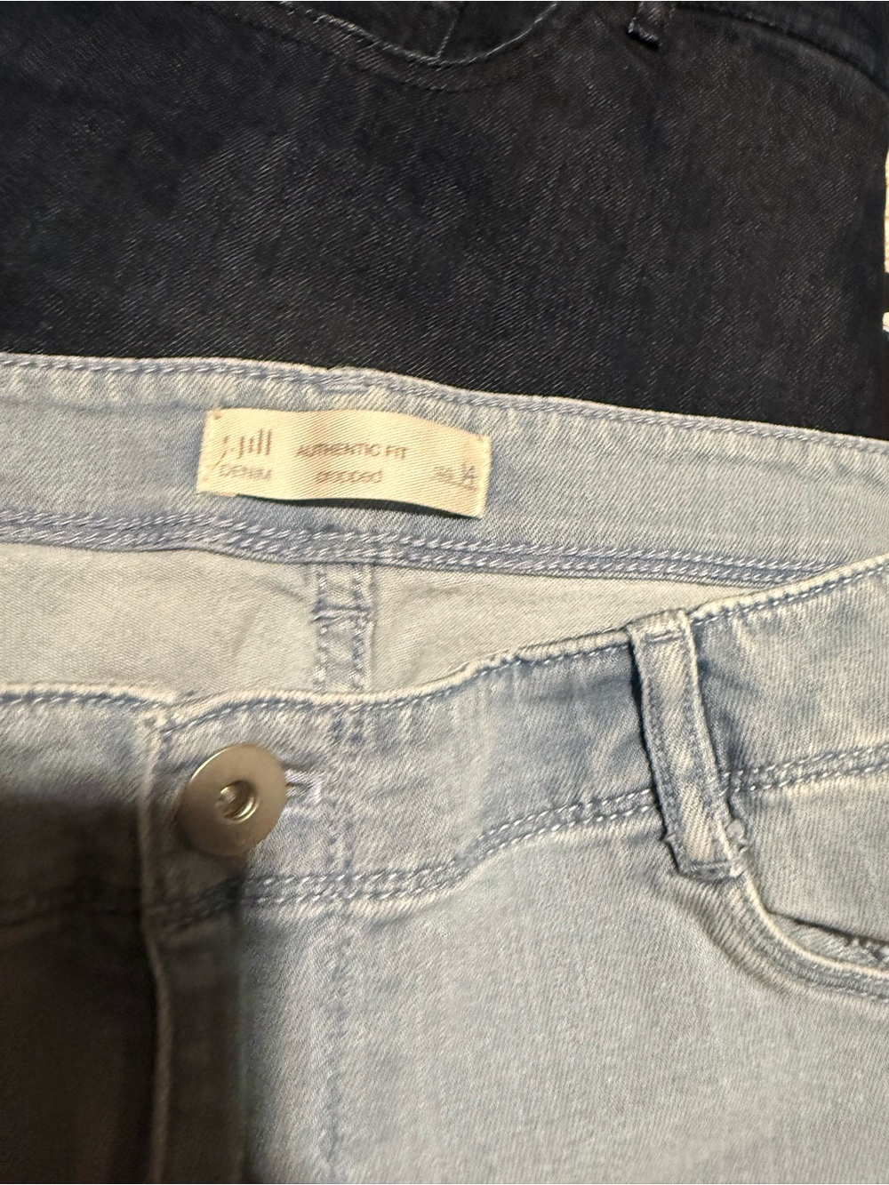 J. Jill Two-Pack High-Rise Jeans in Light Blue and Dark Blue